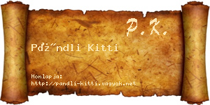 Pándli Kitti névjegykártya